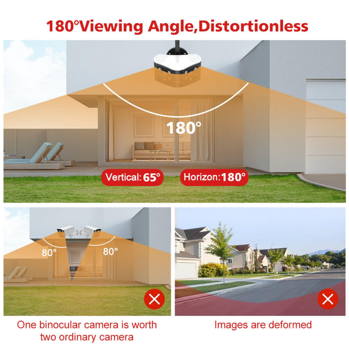 4K 180° Ultra Wide View Panoramic Outdoor Security Camera - My Fortress Online