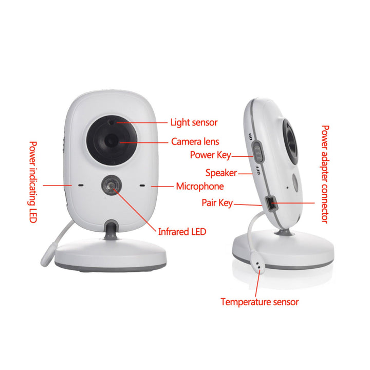 2.4G Wireless Video Baby Monitor with 3.2" LCD Screen, 2 Way Audio and Night Vision - My Fortress Online