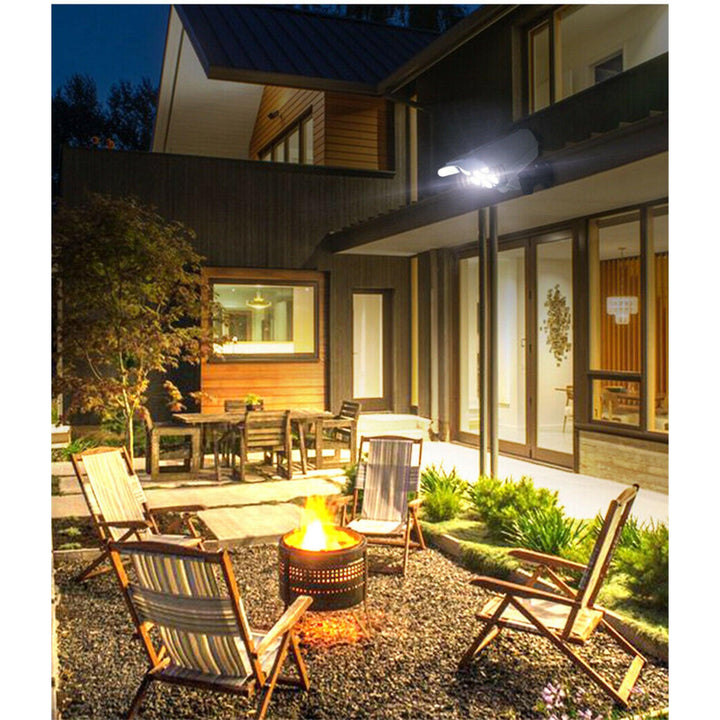 77 LED 3 Light Modes Solar Powered Floodlight With Motion Sensor and Remote Control - My Fortress Online