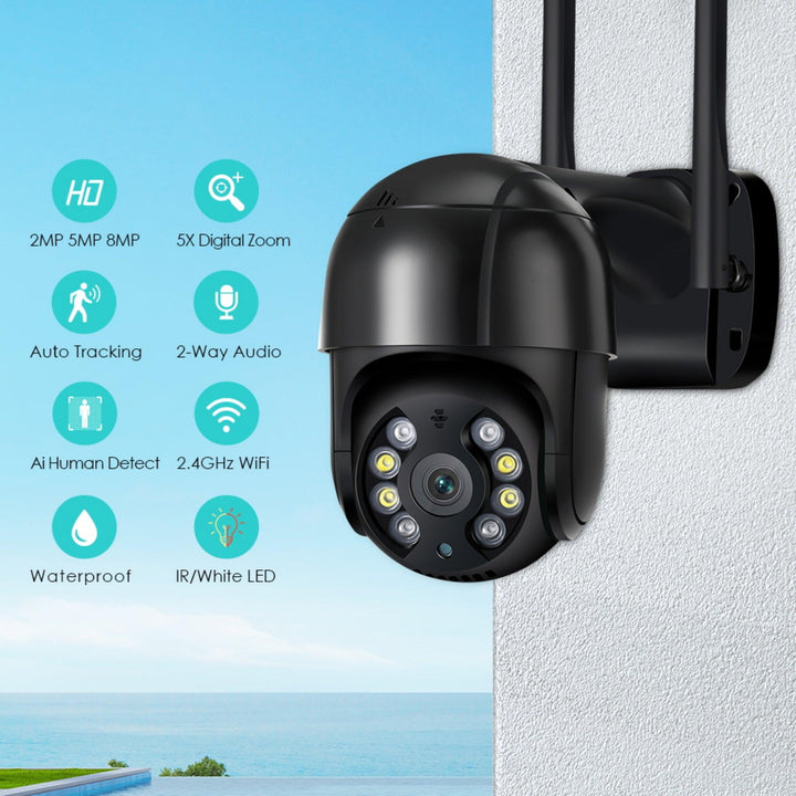 4K 8MP Wireless Outdoor Security Camera With AI Tracking - My Fortress Online