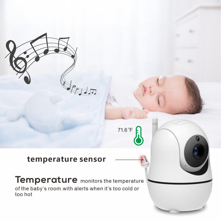 5" Video Baby Monitor with 2-Way Audio, 4X Zoom, 22Hrs Battery, 1000ft Range and Temperature Sensor - My Fortress Online