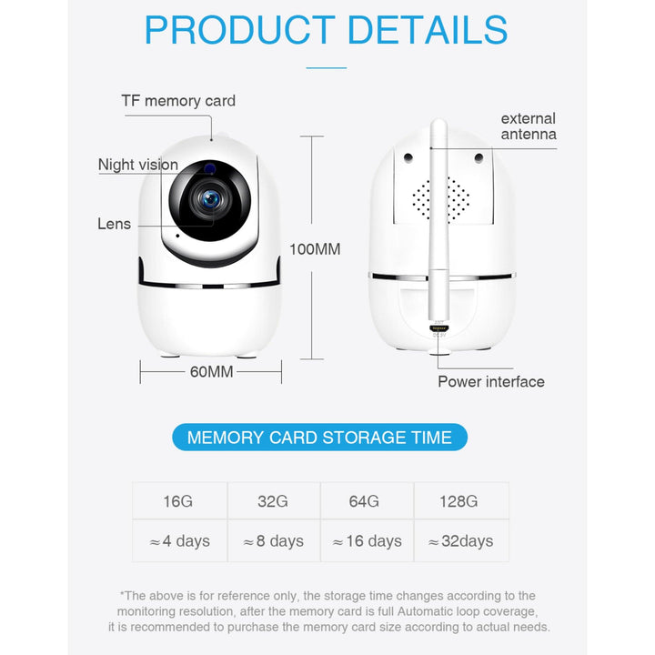 1080P Wireless HD Home and Office Surveillance Camera With Night Vision and Auto Tracking - My Fortress Online