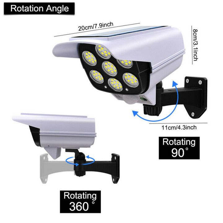 Solar Floodlight With Motion Sensor Looks Like Security Camera - My Fortress Online