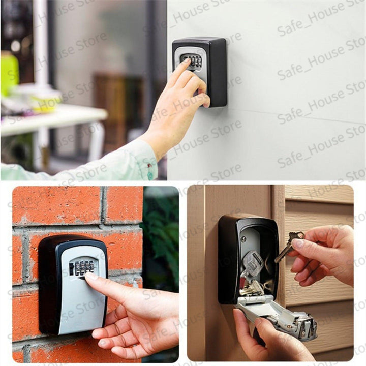Wall Mount Secret Key Storage Box With 4 Digit Combination Password - My Fortress Online