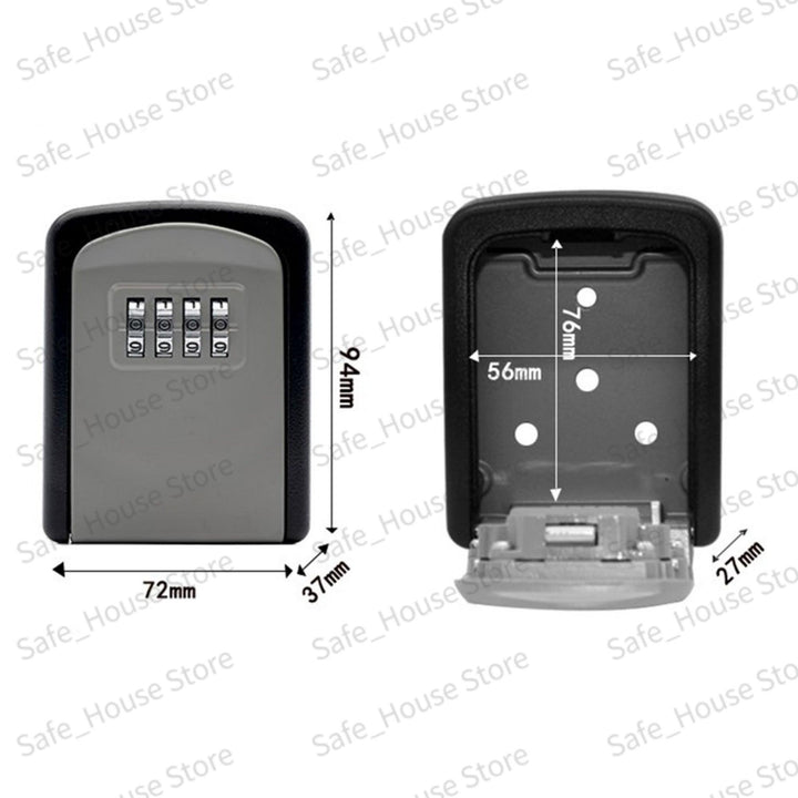 Wall Mount Secret Key Storage Box With 4 Digit Combination Password - My Fortress Online